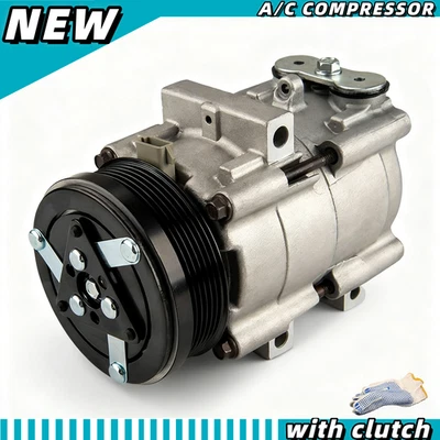 A/C Compressor W/ Clutch Fits Ford F-150,Lincoln Mark LT 4.6/5.4 2004 2005 2006 Foto 1 de 4