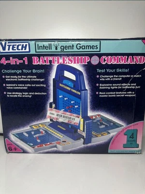 VINTAGE- FULLY WORKING  VTech Electronic Talking 4In1 Battleships Command- Boxed - Image 1 of 4