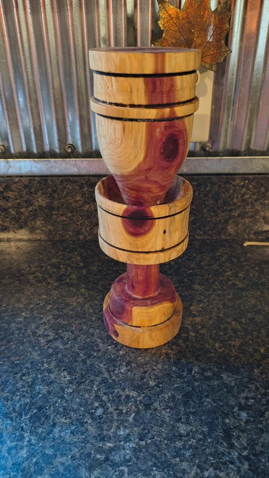 Disc Golf Basket Turned Cedar 11 Inches Tall For Display Trophey - Image 1 of 2
