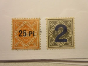 WURTTEMBERG, Scott: O40, O42, MINT HINGED, Lot25, Cat $4.80 - Picture 1 of 1