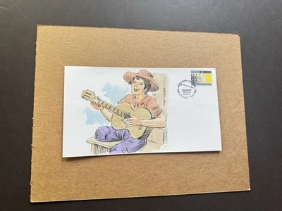 Philippines 1990 FDC(35) +Blind Safety Day #2040 +Hand-Paint Cachet (C) +Singing - Image 1 of 2