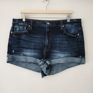 KanCan Estilo Jeansshorts mit Bündchen Damen Größe 2XL - Bild 1 von 5
