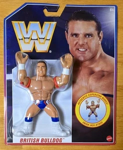 THE BRITISH BULLDOG WWE Mattel Retro Series Actionfigur WWF AEW TNA ROH WCW - Bild 1 von 2
