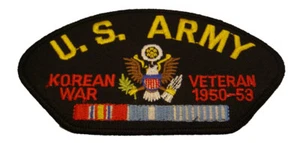 US ARMEE KOREANISCHER KRIEGSVETERAN MIT SERVICEBÄNDERN AUFNÄHER SOLDAT 38. PARALLEL DMZ - Bild 1 von 1