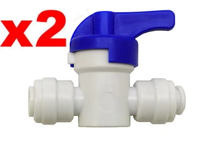 Grifo de válvula de cierre Finerfilters, ajuste de empuje de 1/4" para unidades de filtro de agua potable - Imagen 1 de 3