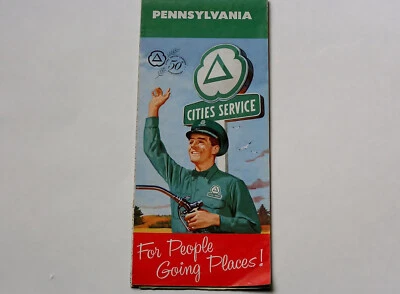 1960    Cities Service Pennsylvania Road Map - Image 1 of 4