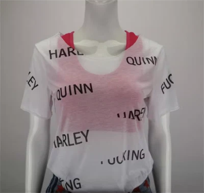 Fantasias de festa Halloween manga curta camiseta cosplay Harley Quinn DC Comics  - Imagem 1 de 4