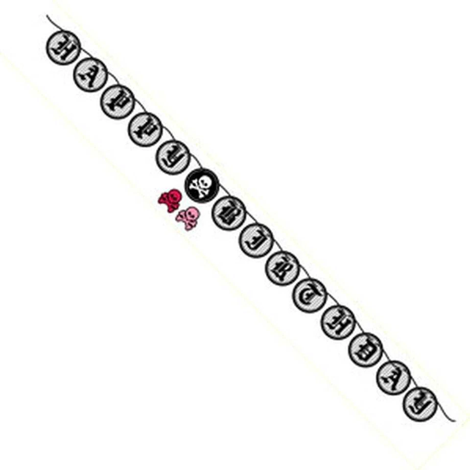 Pirate Circles w/Ribbon Birthday Banner - Image 1 of 1