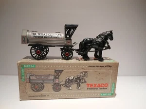 ERTL 1991 Horses and Tank Wagon Bank Texaco Company Gasoline 9390-10VP - Picture 1 of 7