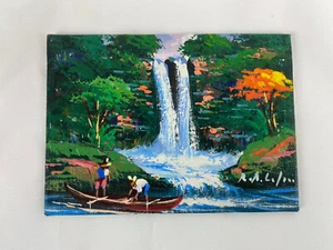 "Aceite sobre lona original Agos NG Biyaya hecho en Filipinas 5"" X 7" - Imagen 1 de 4