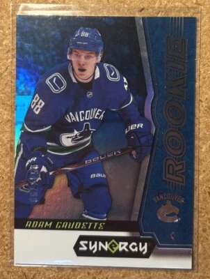 2018-19 Upper Deck Synergy Rookies Blue Adam Gaudette #51    254/799 - Image 1 of 2