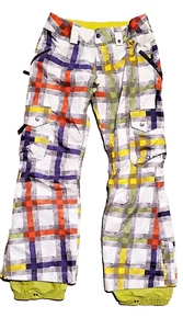 Burton Schnee Ski Hose XS verstellbarer Bund Lucky lackiert kariert DryRide wasserdicht - Bild 1 von 12