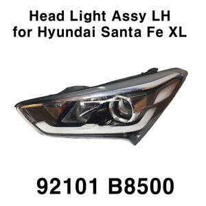 New OEM 92101 B8500 Front Head Light Lamp LH for Hyundai Santa Fe XL 2014-2018