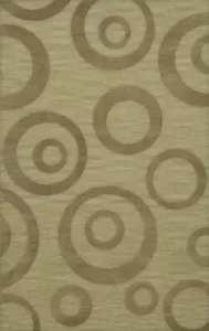 Green Transitional Bubbles Rings Area Rug Circles DV5 - Picture 1 of 35