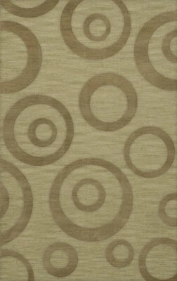 Green Transitional Bubbles Rings Area Rug Circles DV5 - Image 1 of 2