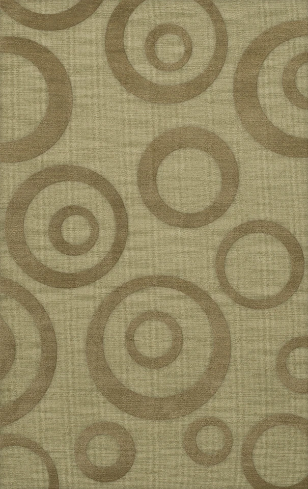 Green Transitional Bubbles Rings Area Rug Circles DV5 - Image 1 of 2