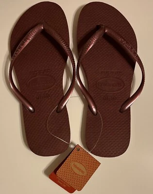 Havaianas 女式修身拖鞋凉鞋 - 紫色(葡萄酒)- 美国 6W 码 — 第 1/3 张图片