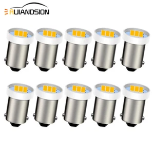 10X DC 24V BA9S T4W 7020 3 LED Camion Indicateur Feu latéral Ampoule Blanc chaud - Imagen 1 de 7