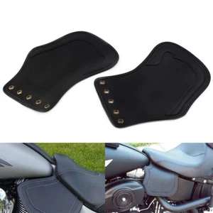 For Harley Sportster Motorcycle Heat Saddle Shield Deflector Black Leather - Picture 1 of 12