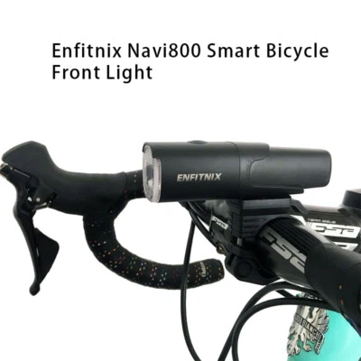 MARKENLOS Enfitnix Navi 800 Smart Bicycle Front Light Auto Start Stop Full Cnc Nachtlicht