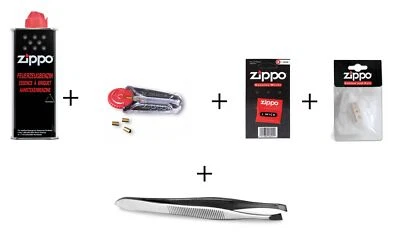 Zippo Zubehör (ReLife) Set inkl. Benzin, Docht, Feuersteine und Pinzette - Bild 1 von 4