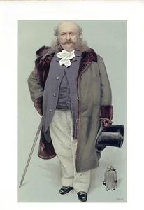 1889 Vanity Fair Spy Print PLACA DE PRUEBA - Caricatura de Monsieur de Blowitz Caricatura Dibujos Animados - Imagen 1 de 1