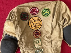 Vintage 1950s Size 34 10-X Mfg. Co. USA Made Shooting Club Jacket with Patches - Picture 1 of 24