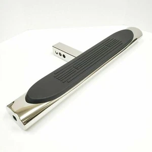 Guard Chrome 28" Length 4" Oval Fit 2" Receiver Truck Steel Tow Hitch Step Bar - Picture 1 of 7
