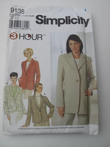 Chaquetas SIMPLICITY 9138 MISSES TALLA 14-20 PATRÓN COSTURA VINTAGE (T) - Imagen 1 de 7