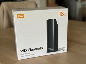 WD 18TB External Hard Drive HDD Elements USB 3.0 Desktop - Picture 1 of 2