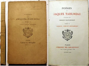 CURIOSA/POESIES DE J.TAHUREAU/MIGNARDISES/CABINET DU BIBLIOPHILE/1870/RARE - Imagen 1 de 1