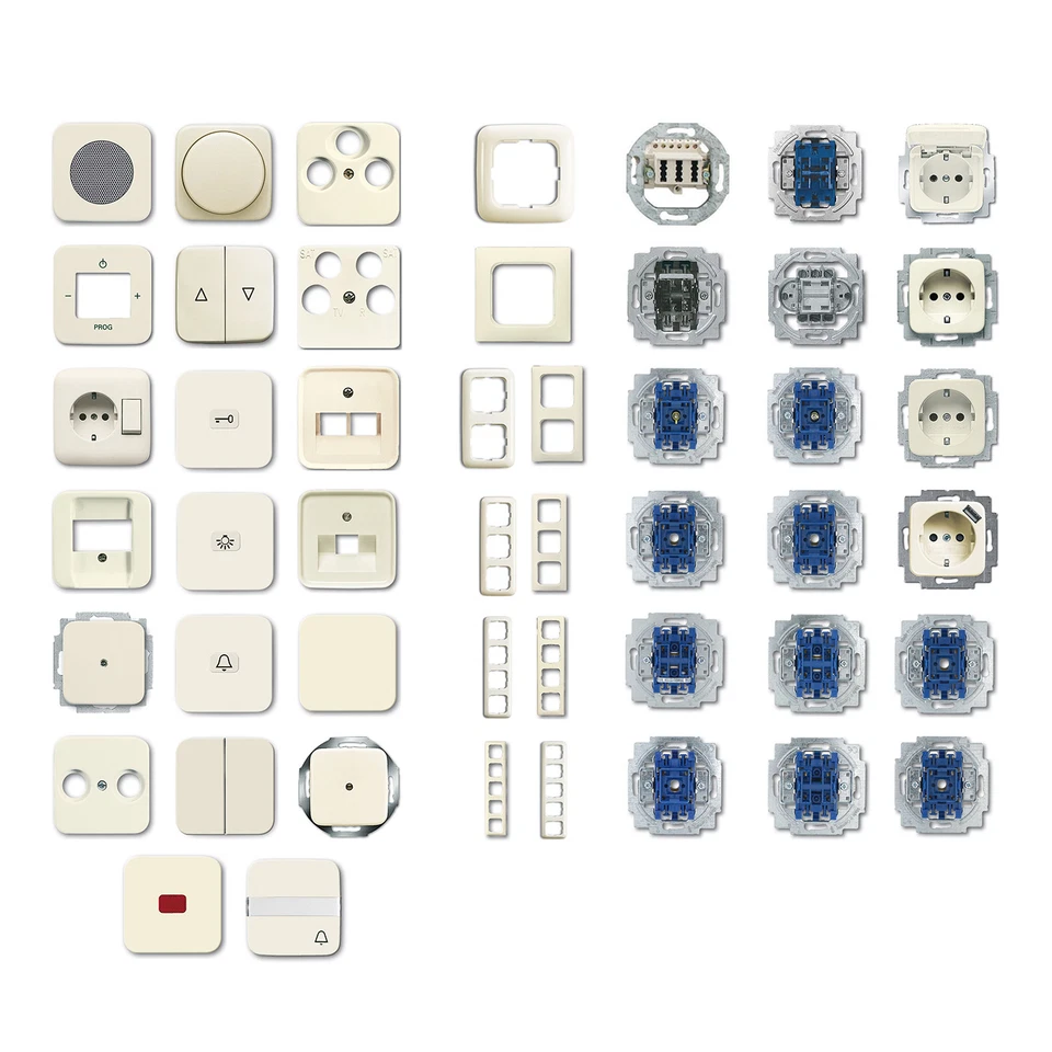 Busch Jäger switch sockets frame up Duro 2000 si cream white freely selectable - Image 1 of 1