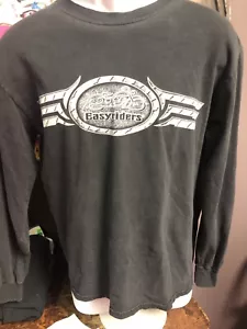 Camiseta easyriders revista moto negra manga larga mediana Harley - Imagen 1 de 9