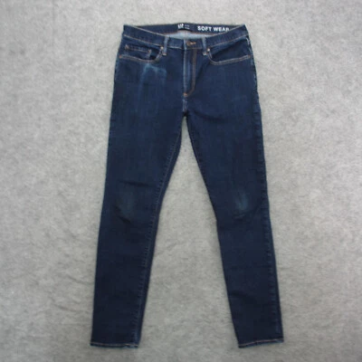 Gap Jeans Men's 33x32 Blue Dark Wash Skinny Jeans - Image 1 of 4