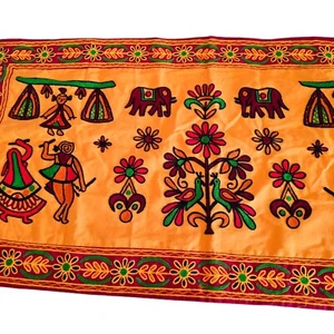 Vintage Tapestry Suzani Wall Hanging Table Runner 86x45cm Tree Birds Embroidered - Picture 1 of 7