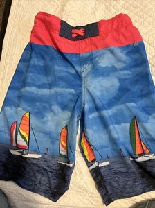 Cat And Jack Boys Swim Shorts Trunks, Boats Pattern XL 16 - Picture 1 of 3