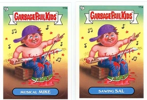 2012 Topps Garbage Pail Kids BNS1 SAWING SAL & MUSICAL MIKE 11A/B Base Stickers - Picture 1 of 1