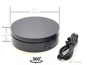 Mini Turntable Rotating Display Stand 4.75" with Black Base for 1/64 Scale Model - Picture 1 of 3