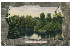Sweet Summer Time Scenic Lake Country Framed Gelatined Postcard Posted 1912 - Picture 1 of 2
