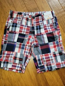 NEW boy's 6 Gymboree 4th of July red white blue plaid shorts prep fit NWT - Picture 1 of 1