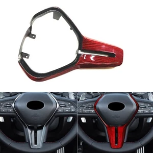 Borde de cubierta roja de fibra de carbono real para Infiniti Q50 Q60 2017-2023 - Imagen 1 de 9