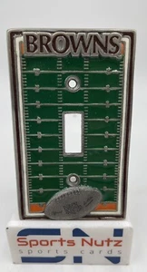 Cleveland Browns NFL Light Switch Cover Heavy Pewter Football Switch Plate - Picture 1 of 3