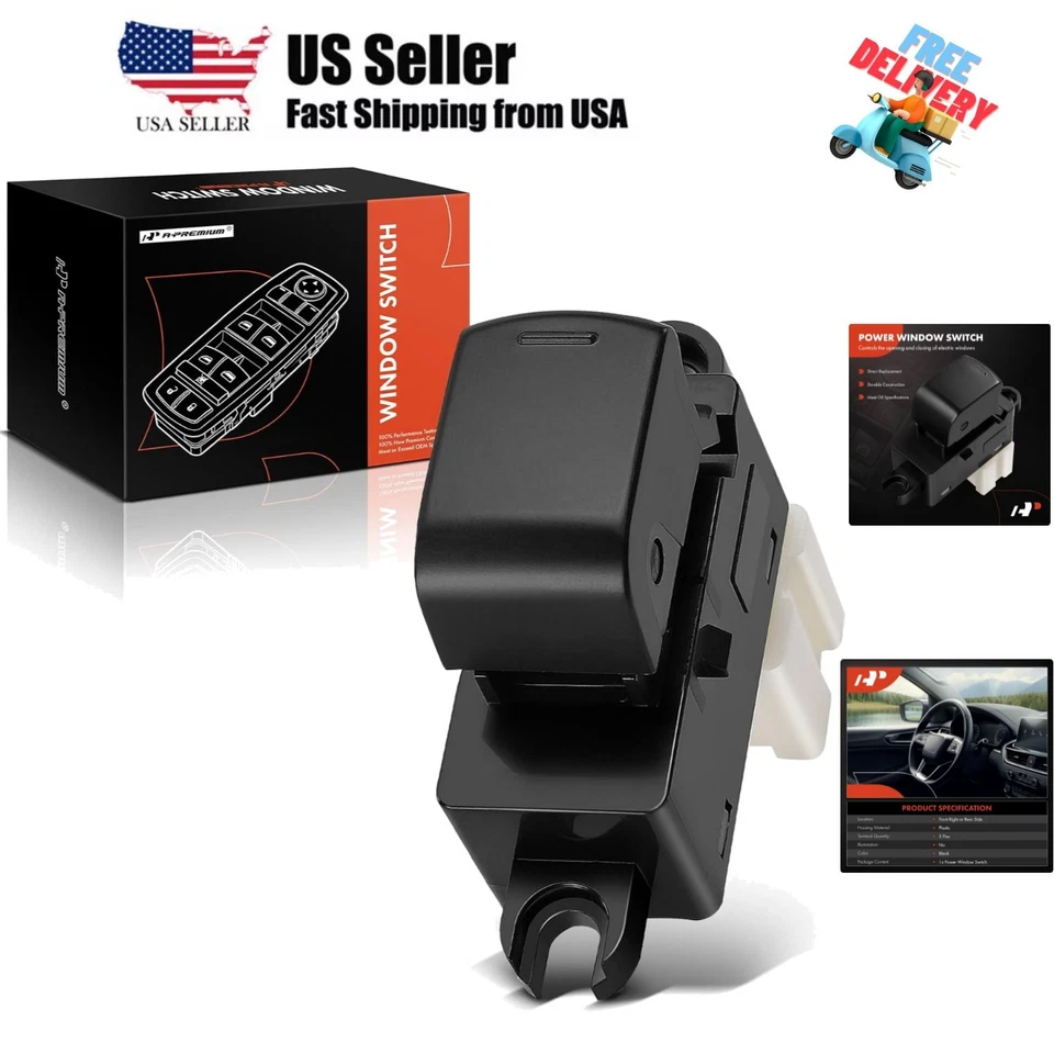 Power Window Switch Compatible with Subaru Outback 2010-2011, Forester 2009-2... Foto 1 de 4