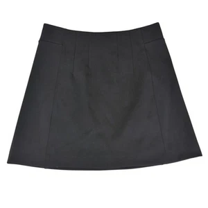 Banana Republic Black Mini Skirt Skater Women's Size 10 Pleated Twill 350422 - Picture 1 of 5
