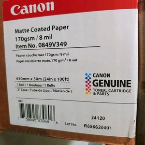 Canon Matte Coated Paper 170 gsm 24" x 100 feet Roll 0849V349 - Zdjęcie 1 z 1