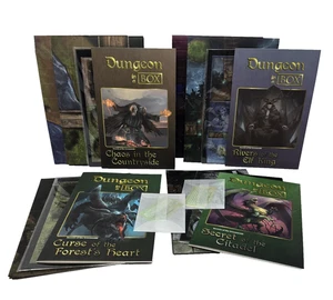 Dungeon in a Box- Secrets of the Greenwold 4 RPG Adventures 9-12 Maps Tiles+ - Picture 1 of 19