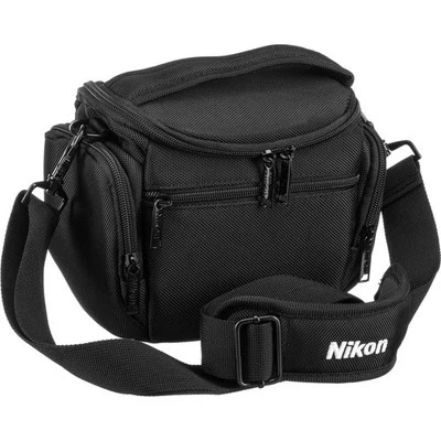 Bolsa de cámara compacta Nikon para cámara COOLPIX o Nikon 1 (negra) 17009 correa nueva con etiquetas Foto 1 de 4