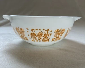 Pyrex Orange Pumpkin Amish Butterprint Cinderella Bowl 443 2.5 Quart - Picture 1 of 7
