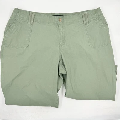 Lane Bryant Womens Cargo Shorts Size 18 Green Cotton Spandex Casual Relaxed Fit - Image 1 of 4