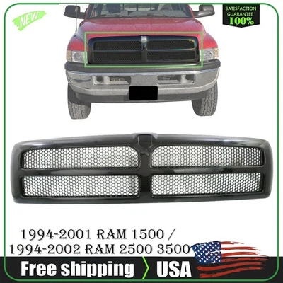 Front Grille Primed For 1994-2001 Ram 1500 / 1994-2002 Ram 2500 3500 - Image 1 of 4